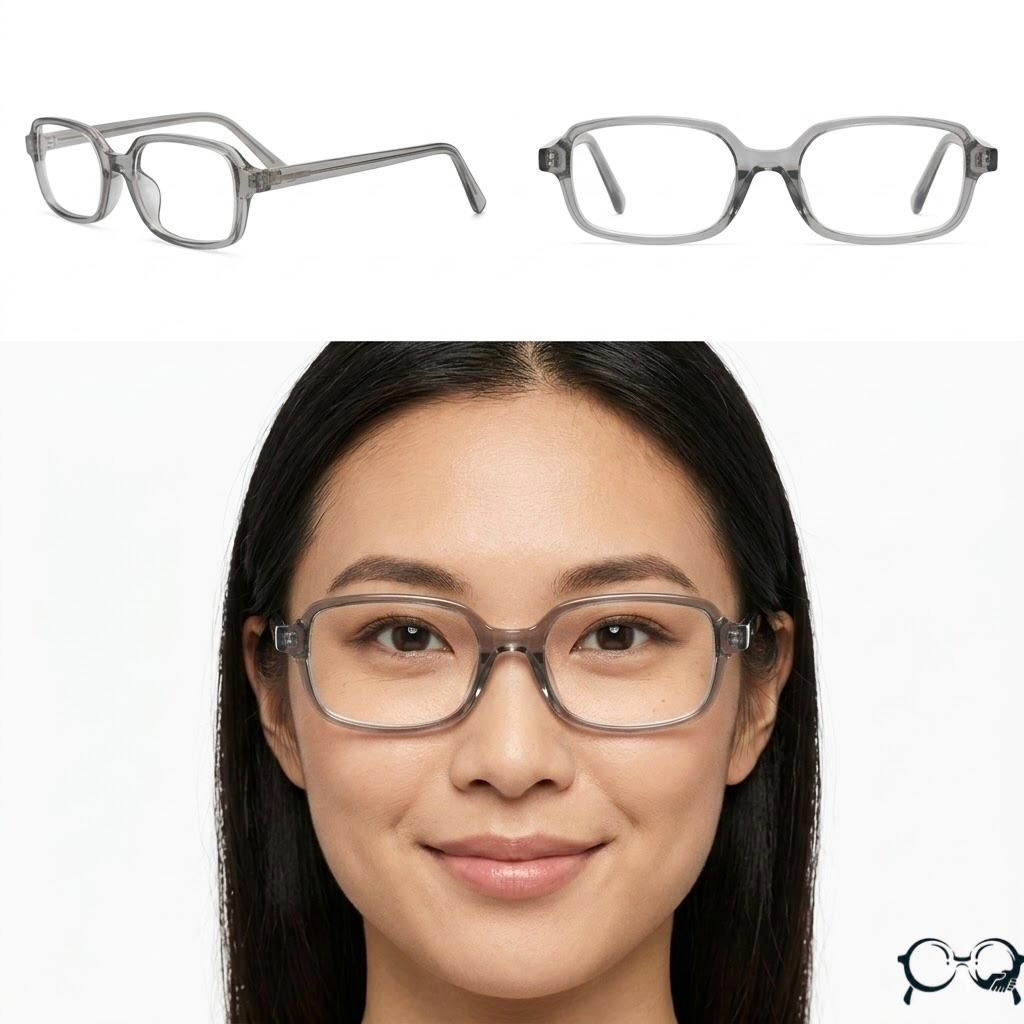 Kacamata Aesthetic Kotak Kecil Unisex Pria Wanita Normal Minus