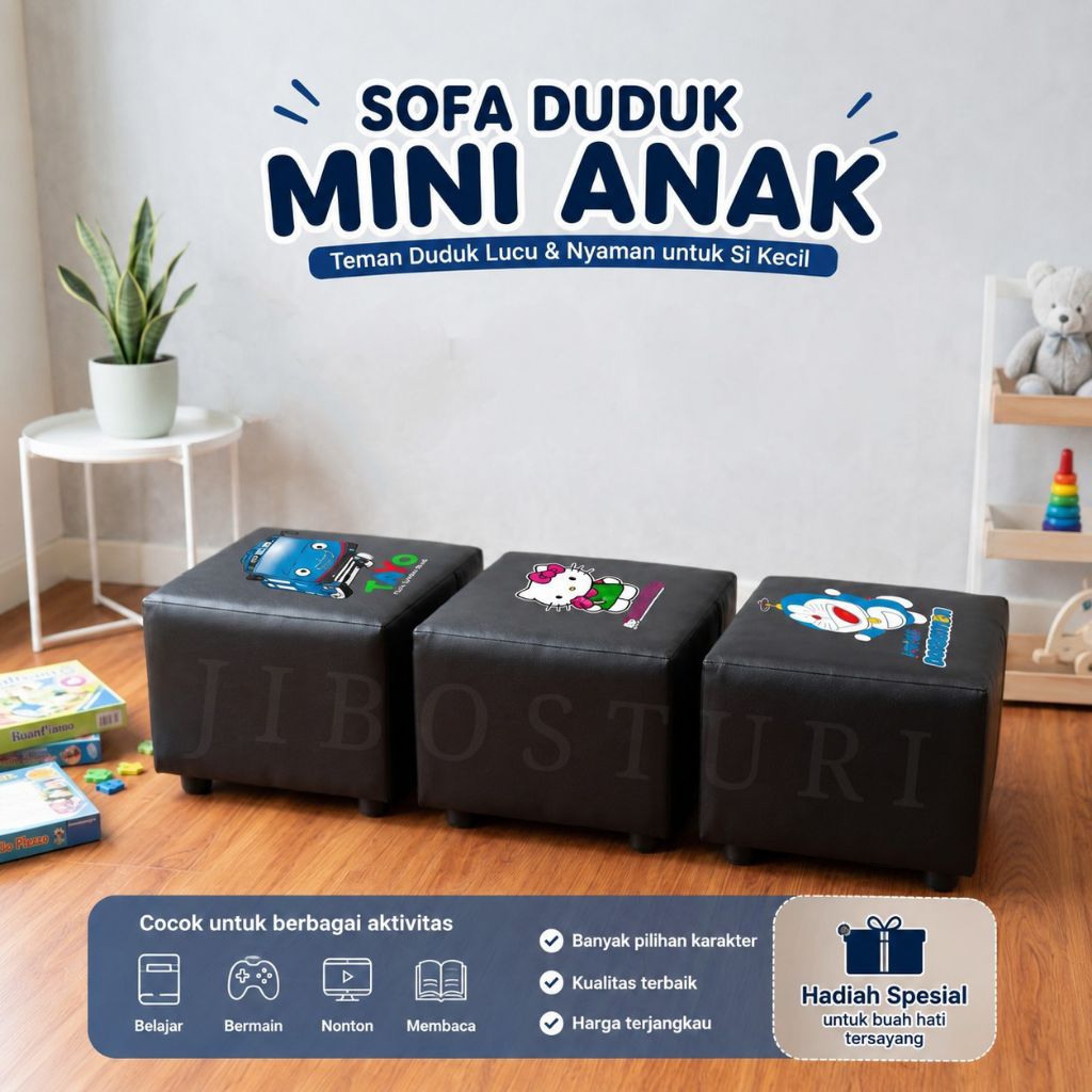 Sofa Duduk Mini Anak Karakter Lucu | Kursi Sofa Anak Empuk Minimalis Multifungsi