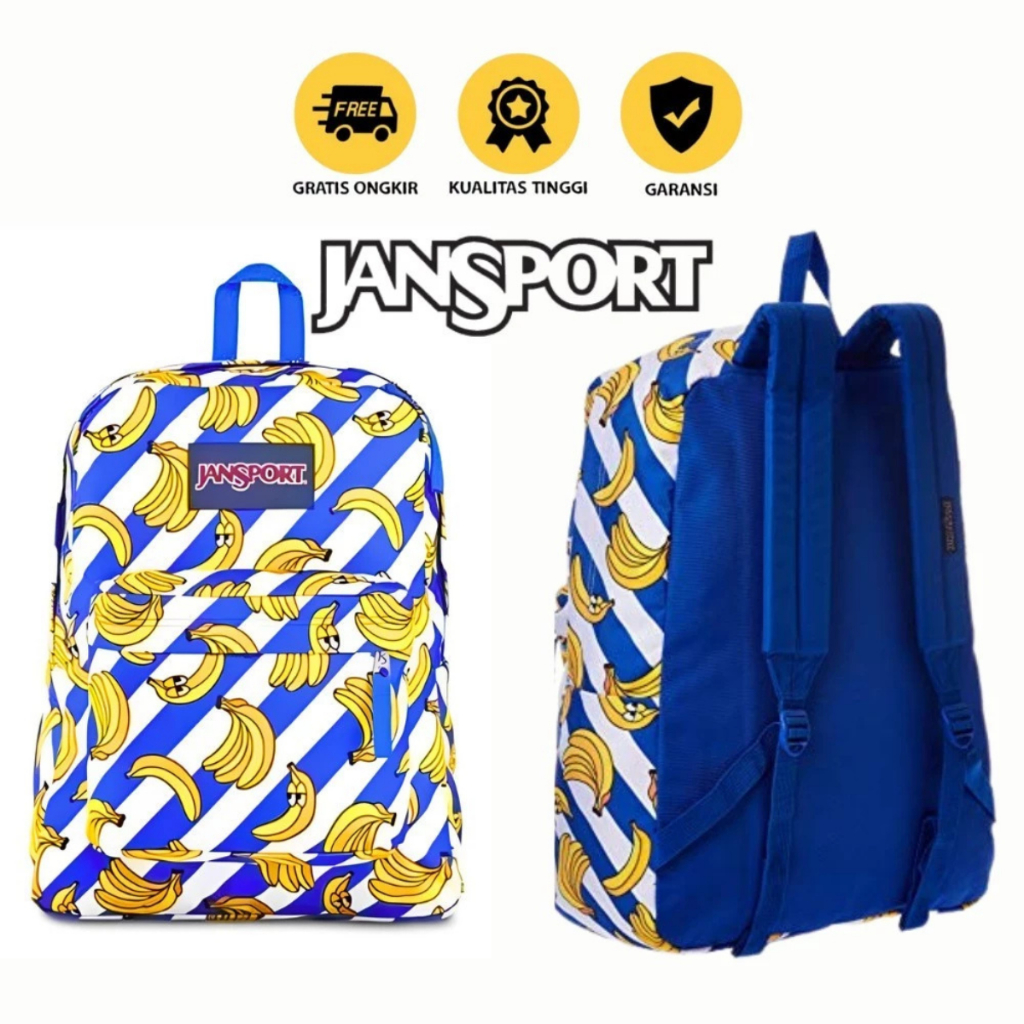TAS RANSEL WANITA PISANG TAS WANITA JANSPORT - BANANAS ORIGINAL tas sekolah jansport original 100%