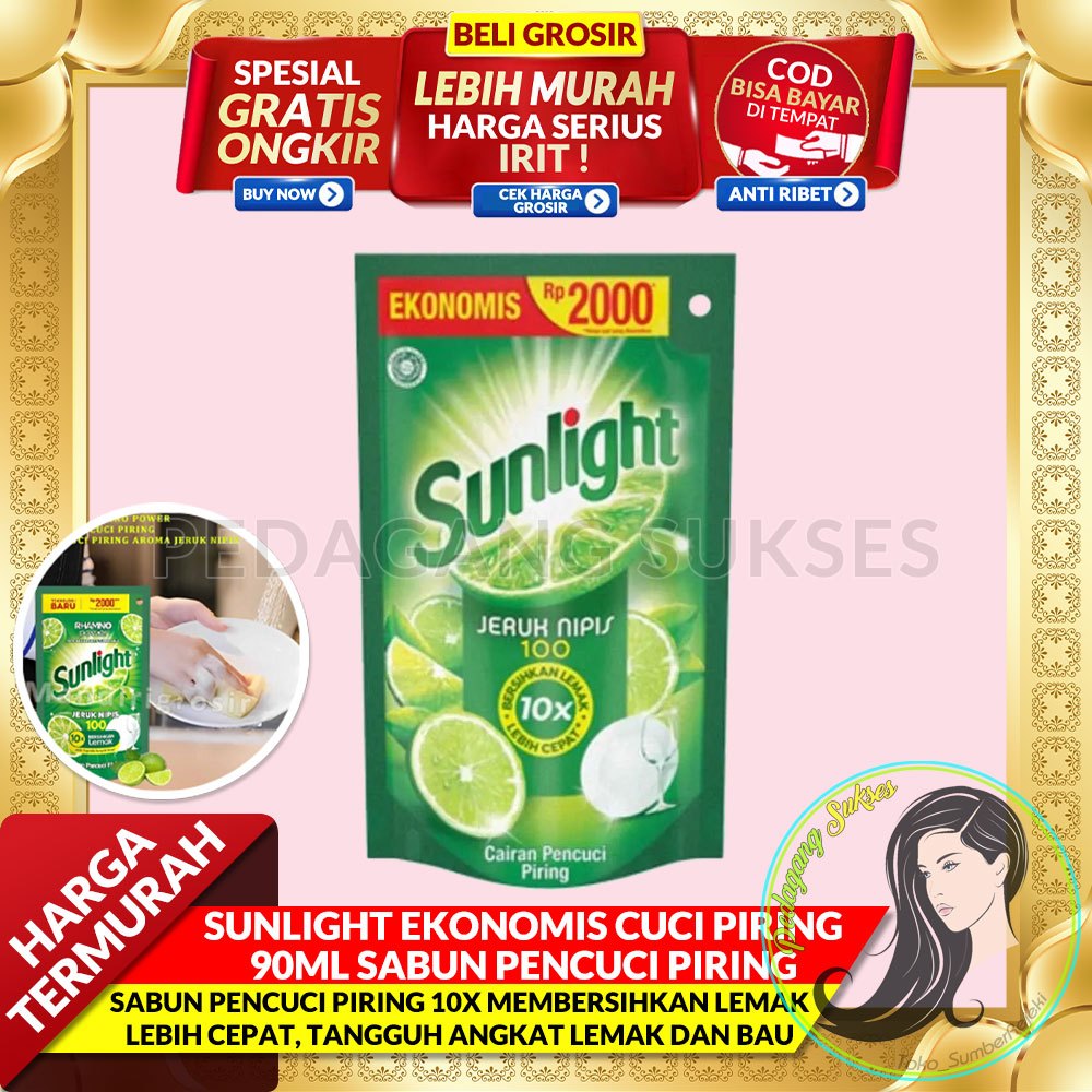 SUNLIGHT EKONOMIS CUCI PIRING 90ML / SUNLIGHT MURAH PROMO LIVE GROSIR MINORD