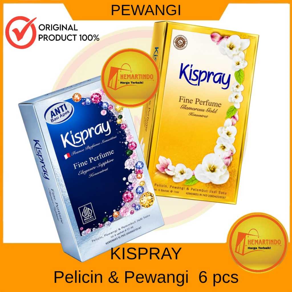 Kispray Pewangi Pakaian Dus 10ml X 6 Sachet ( 1 Pack )