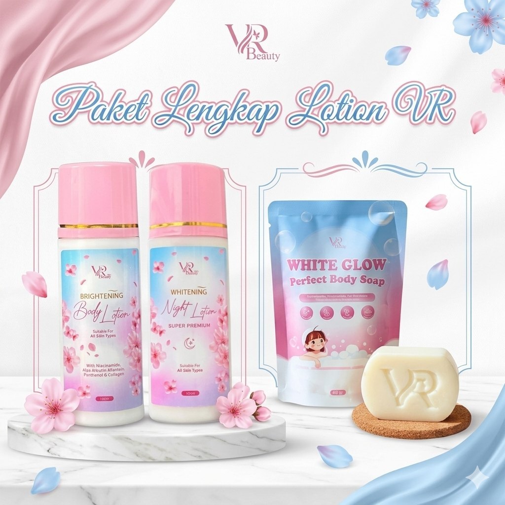 Paket Lotion VR / HB VR SKINCARE WHITENING / HB VR (KEMASAN TERBARU)