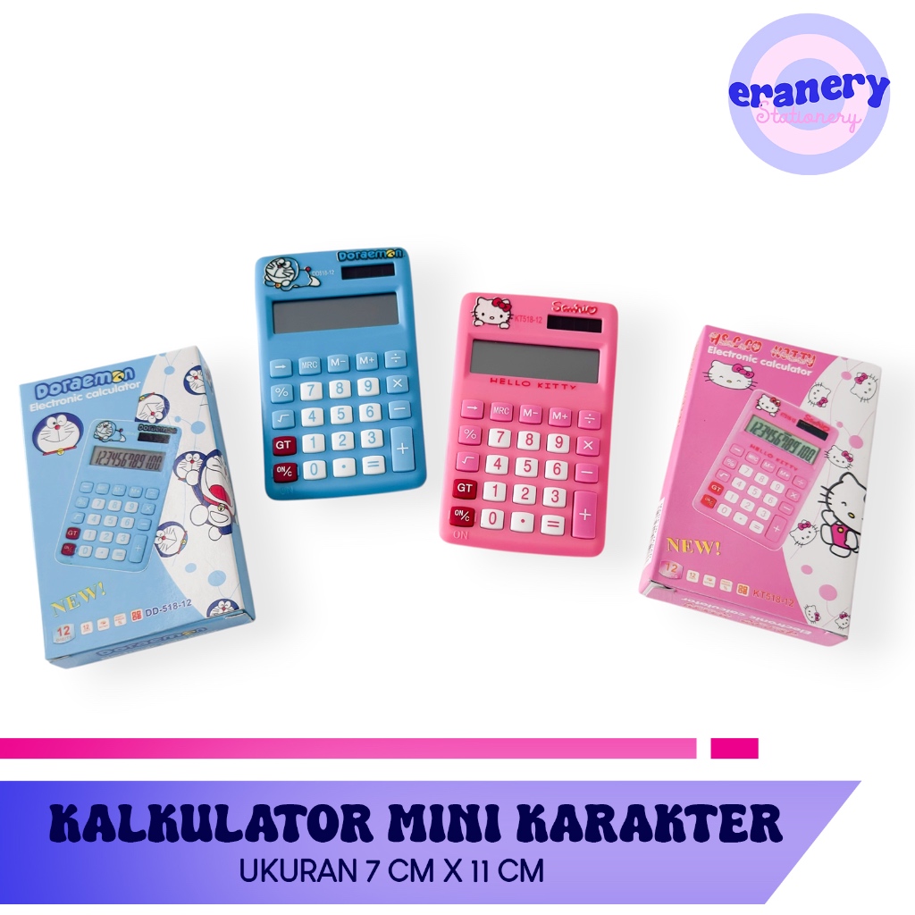 KALKULATOR MINI MOTIF KARAKTER LUCU / MINI CALCULATOR
