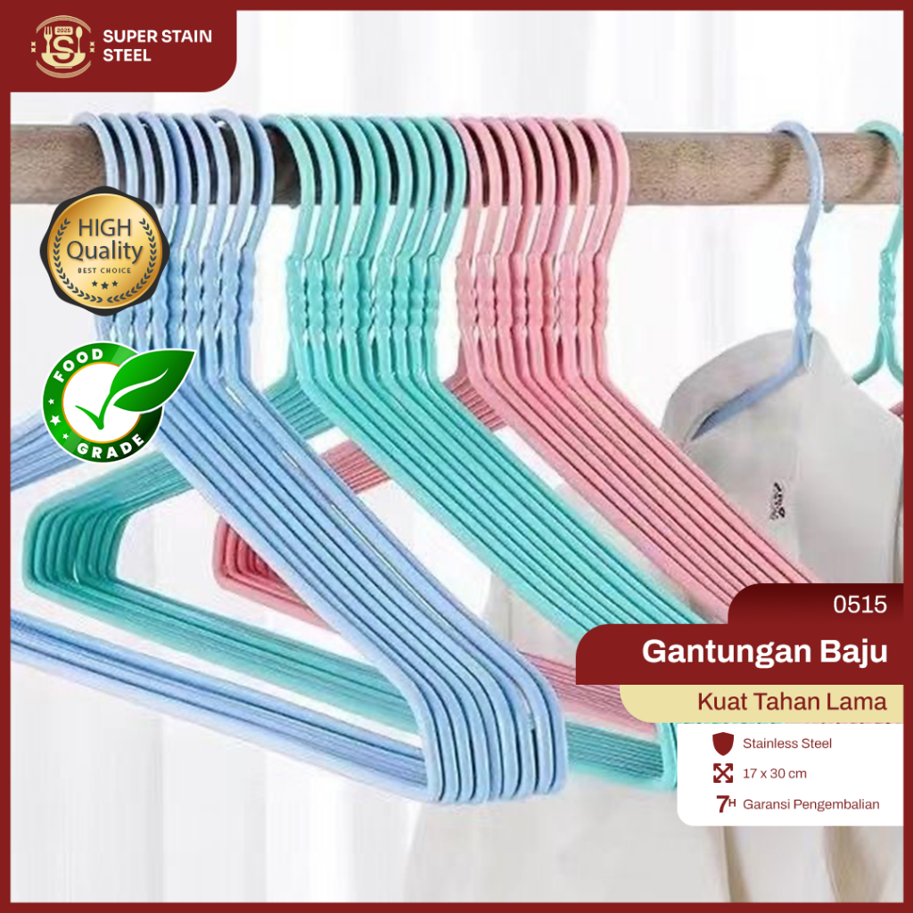 King Balance Hanger Gantungan Baju Aesthetic Kawat Tebal dan Kuat - Gantungan Baju Besi Premium 0515