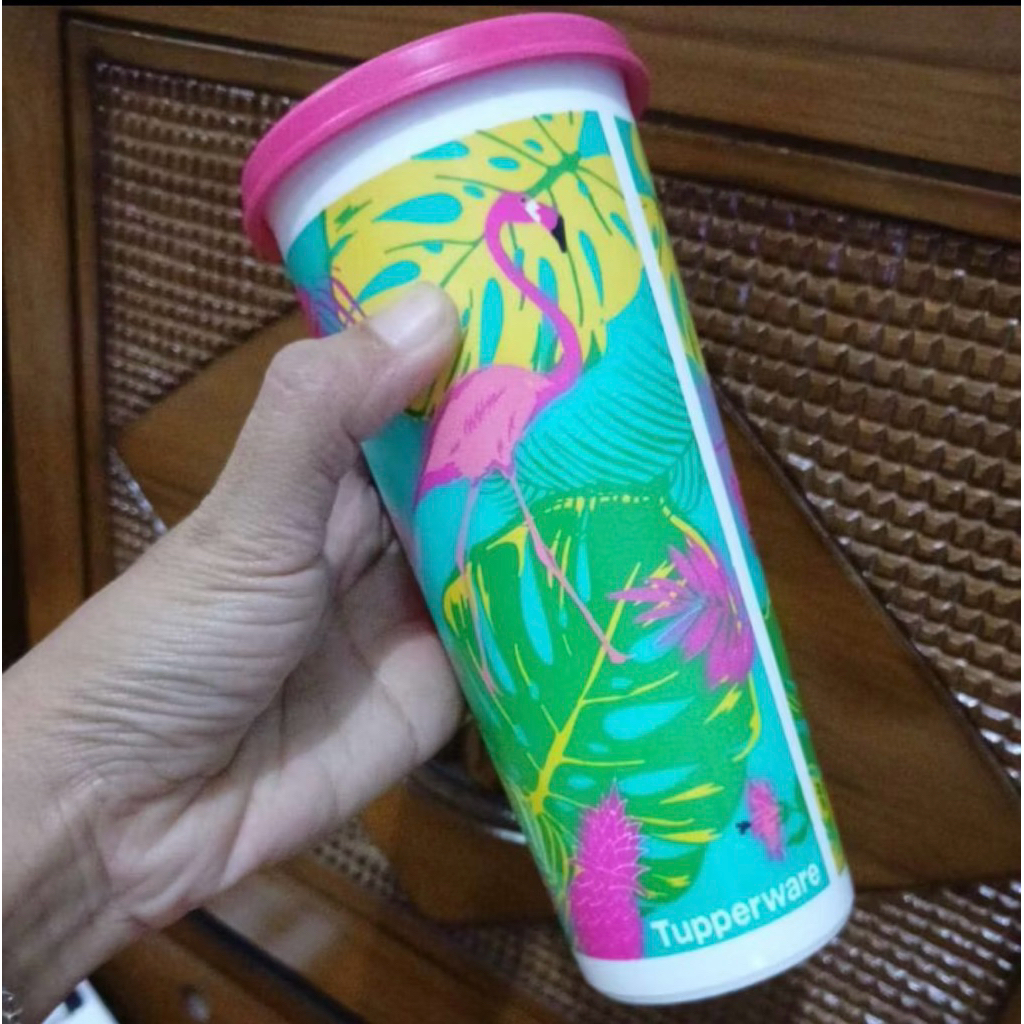 tupperware flamingo tumbler 470ml 1pcs