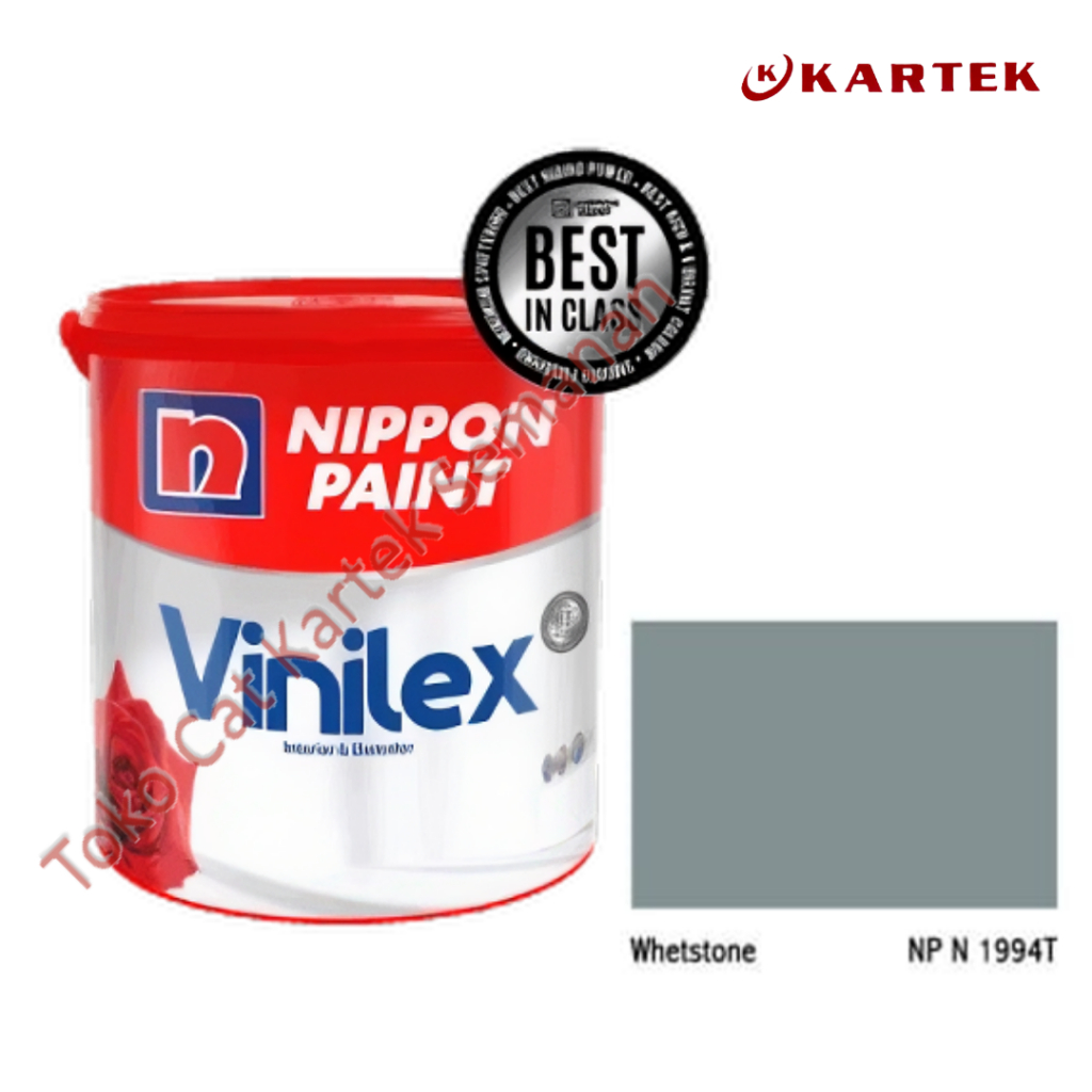 Nippon Paint Vinilex WHETSTONE NP N 1994T Cat Tembok Interior Eksterior Abu Biru Tua 1kg 5kg