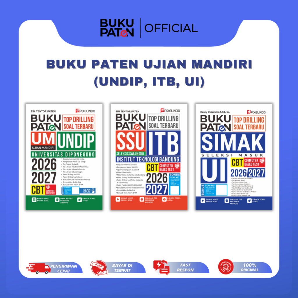 BUKU PATEN Ujian Mandiri (UM UNDIP, SUU ITB, SIMAK UI) 2026/2027