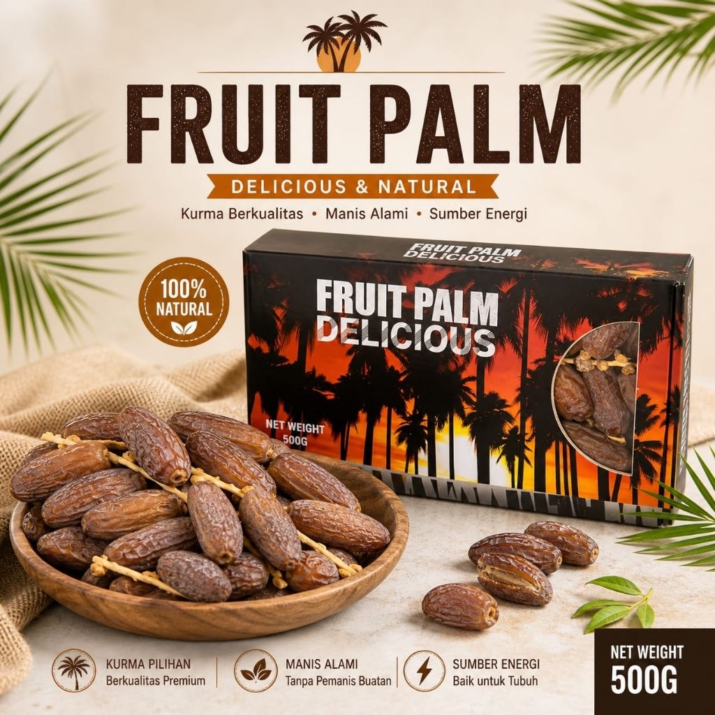 Kurma Tunis Tangkai Algerian Dates 500 Gr