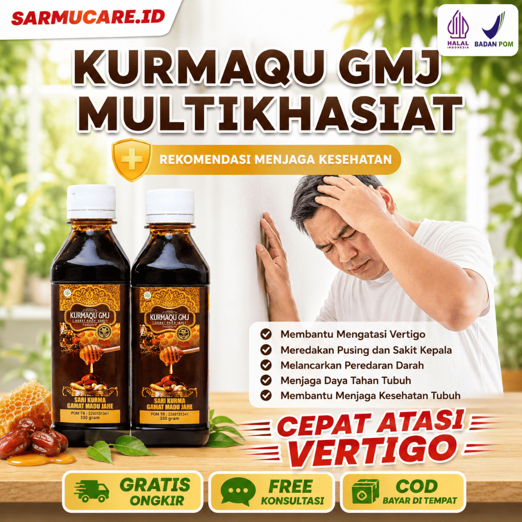 Obat Vertigo Meredakan Sakit Kepala Pusing Sekeliling Migrain Madu Herbal Kurmaqu
