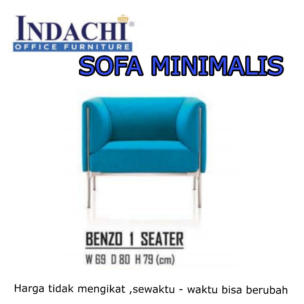 SOFA KANTOR INDACHI BENZO SOFA MINIMALIS SOFA RUANGAN TAMU SOFA SANTAI