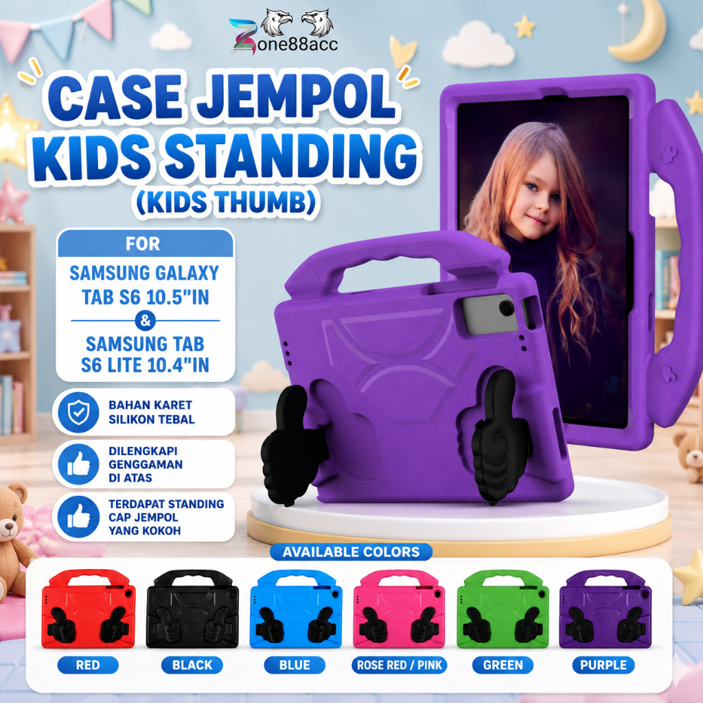 Sarung Jempol Samsung Galaxy Tab S6 10.5"in 2019/ Samsung Tab S6 Lite 10.4"in Bumper case tebal  cas