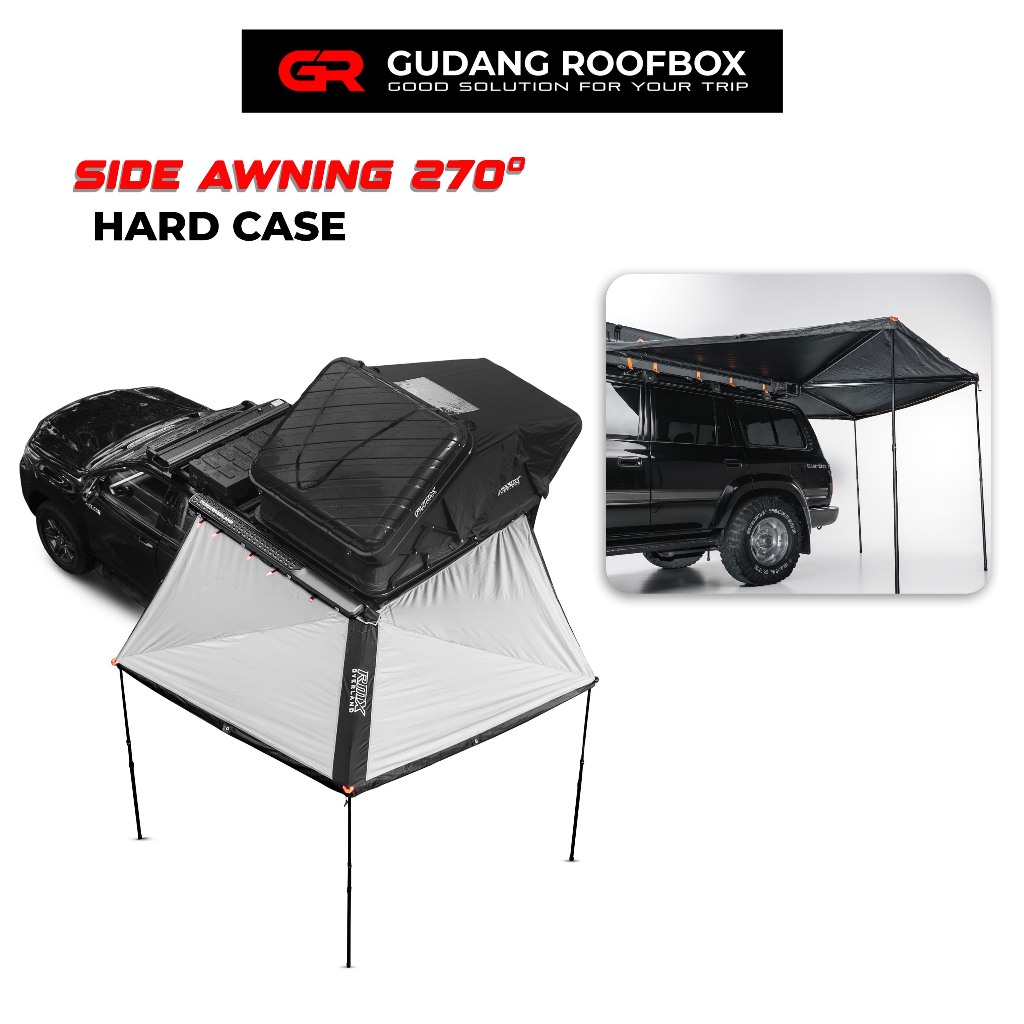 Awning Car Side Awning Tenda Samping Mobil  Camperven RMX Overland 270° Hard Shell Hard Case