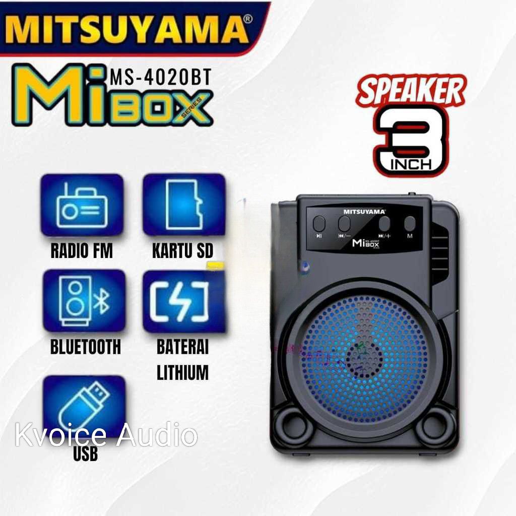 Speaker Bluetooth 3 inch Mitsuyama Mibox Ms - 4020BT Spiker Aktif Speaker Blutut Radio