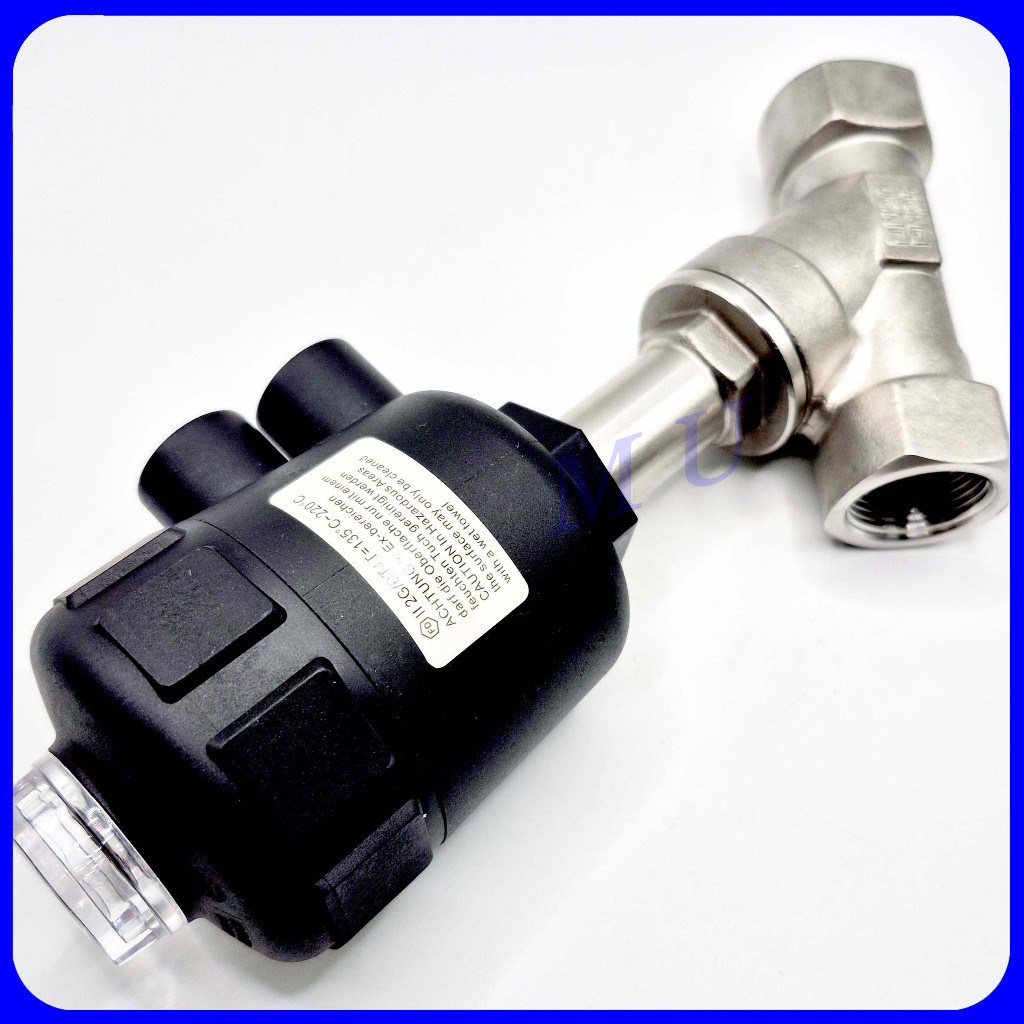 Seat Angle DN20 PN25 3/4" Single acting, Plastic head Pneumatic Piston Valve