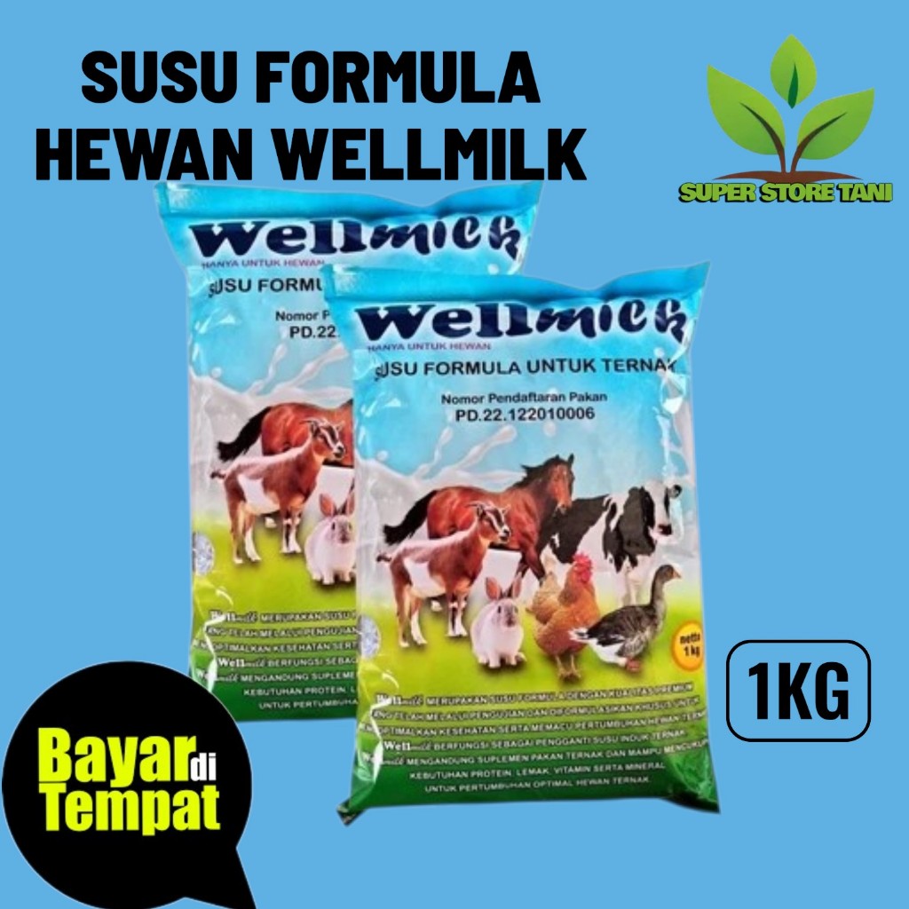 SUSU HEWAN WELLMILK 1kg PREMIUM Untuk anak Hewan penganti INDUK PROFAT MAXINOS