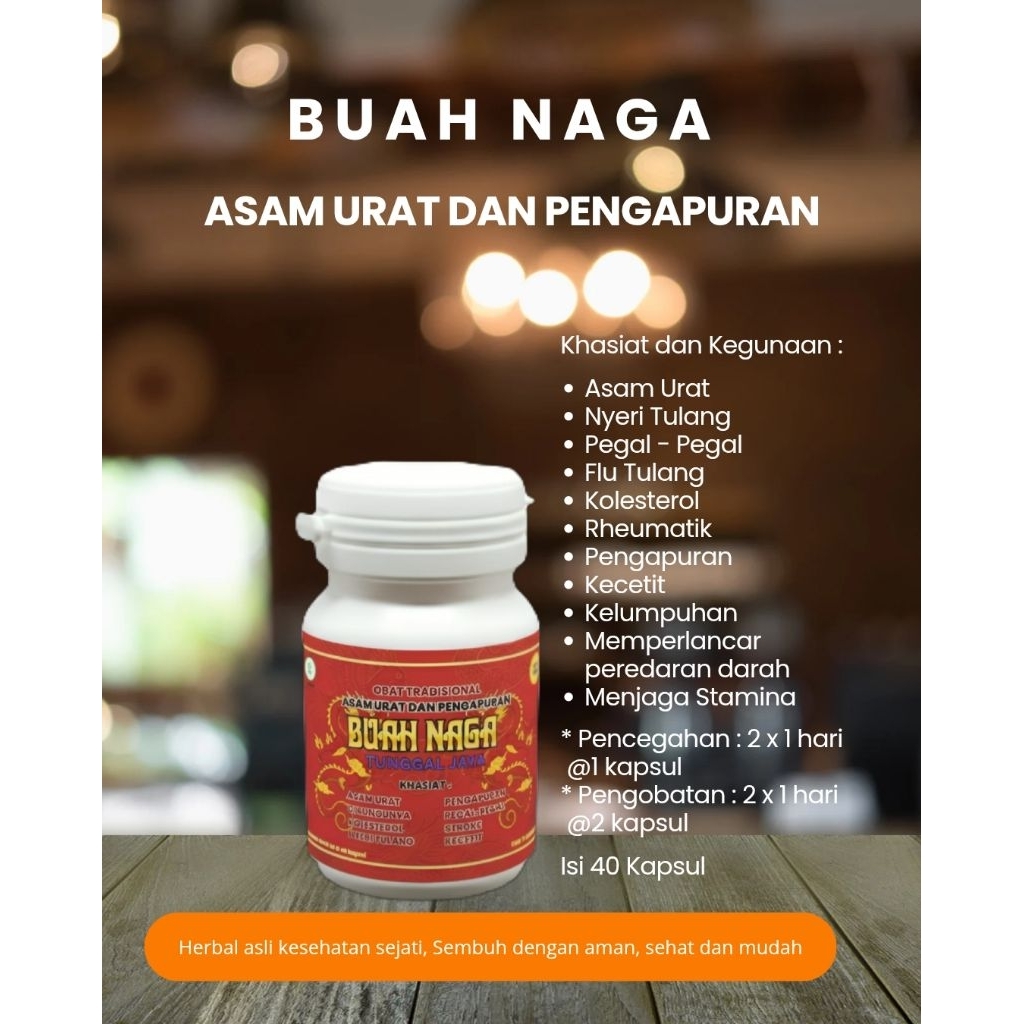 Buah Naga Herbal Original Isi 40 Kapsul