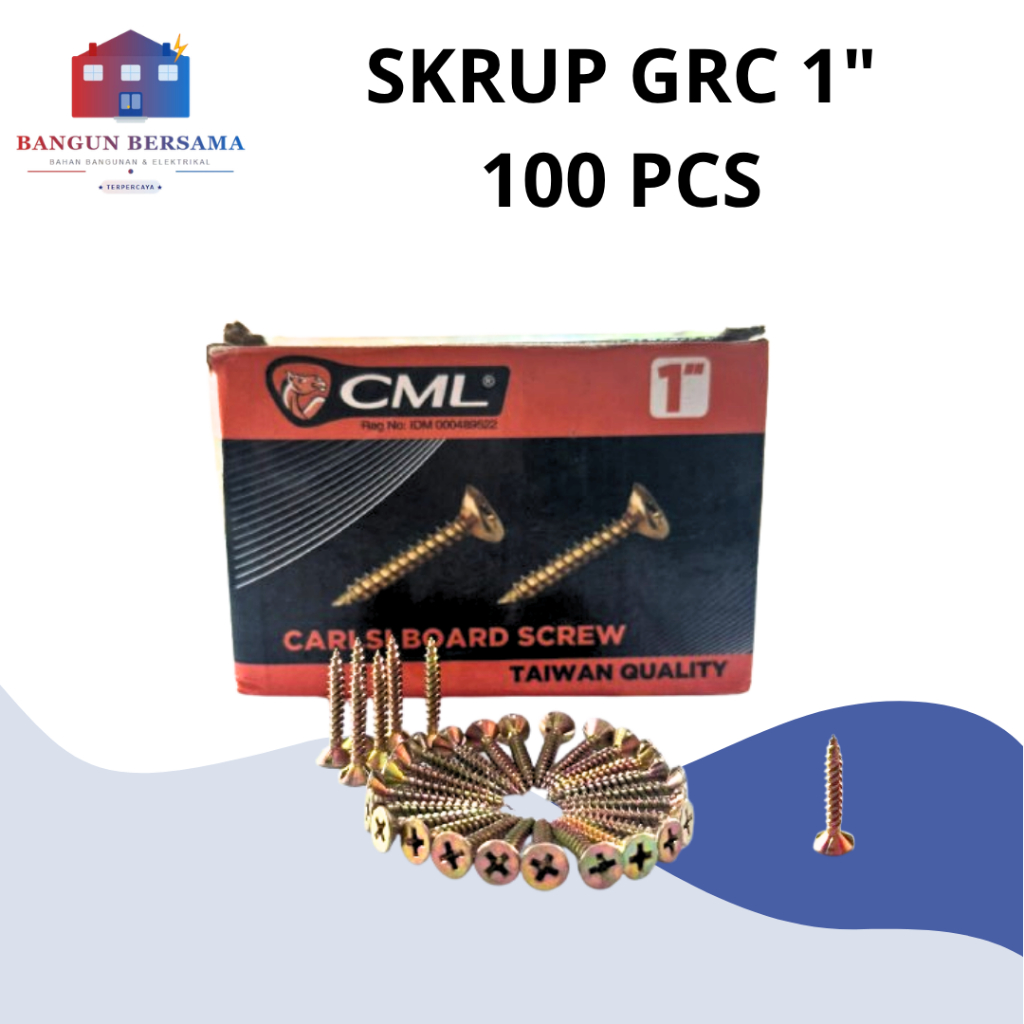 Sekrup GRC Camel 100 Pcs  1" Original Skrup GRC
