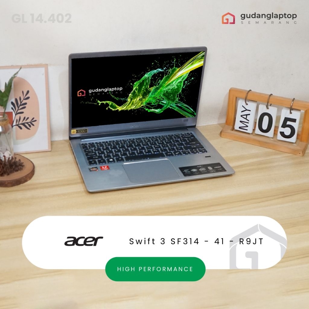 ACER Swift 3 SF314 - 41 - R9JT AMD Ryzen 5 - 3500U 4/512 Fingerprint, Webcam, WiFi, Bluetooth, Backl