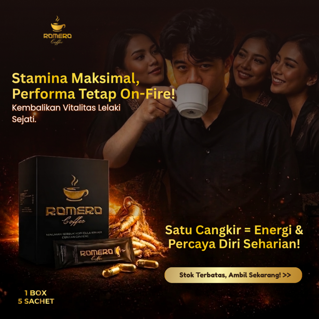 Romero Coffee | Kopi Pria Dewasa Bantu Jaga Vitalitas Harian