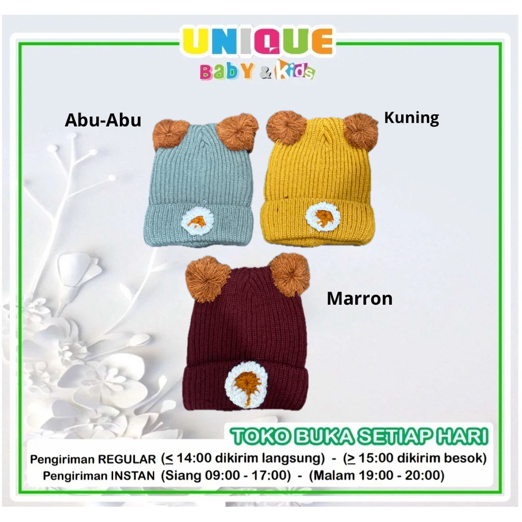 MIKU Baby And Kids Topi Rajut Anak 1-3Tahun