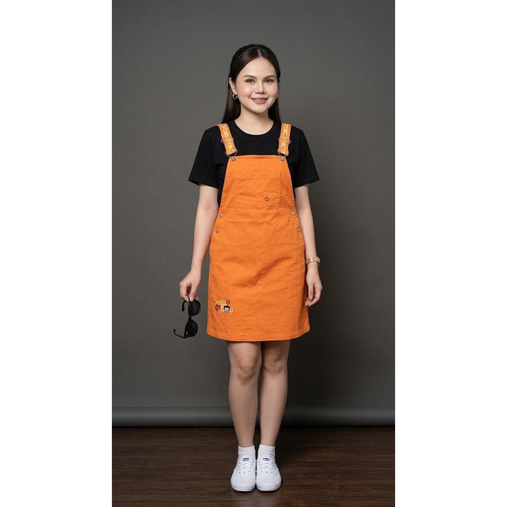 Overall Jeans Orange | Overall Betty Boop Ori | Overall Jeans Import Premium Wanita