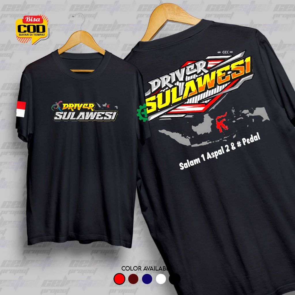 Kaos Driver Sulawesi Tshirt Unisex | Kaos Driver Muda | Baju Sulawesi - DTF -