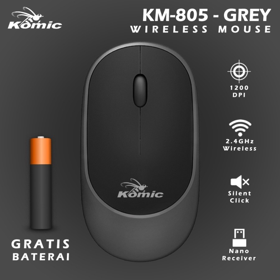 MOUSE WIRELESS KOMIK 805 SILENT