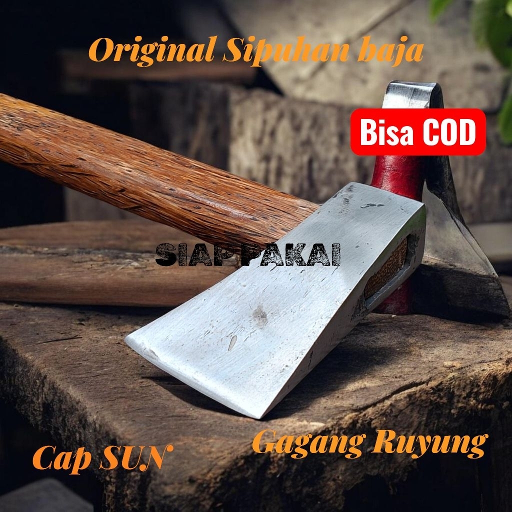[ Promo ] 1pcs Palu Kampak Baja Original 100% Sipuhan Asli Cap SUN Kualitas Super Siap Pakai