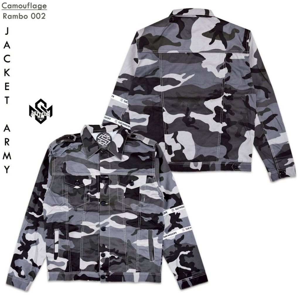 Jaket Semi Parka Camo Pria Canvas Premium – Jaket Loreng Army Tactical Style
