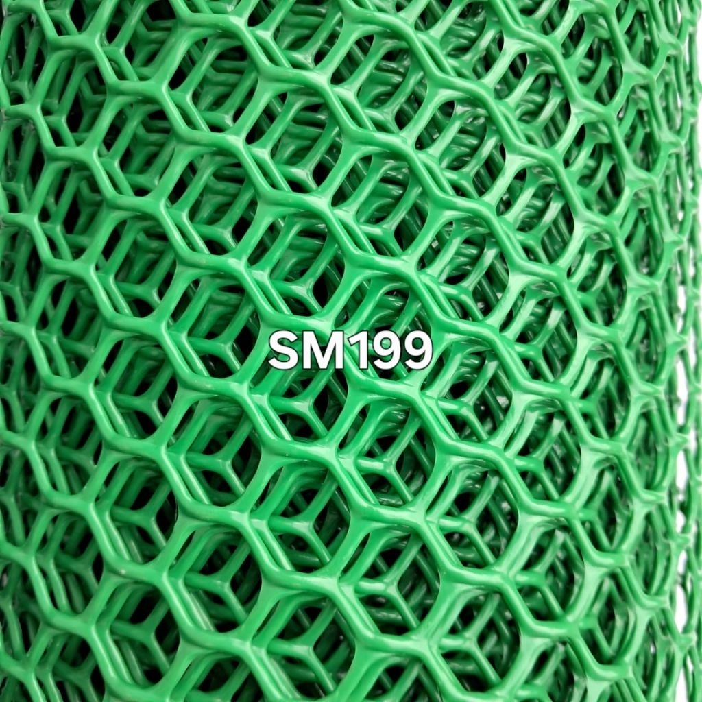 jaring Ram Plastik HDPE, motif hexagonal, lebar 125cm.