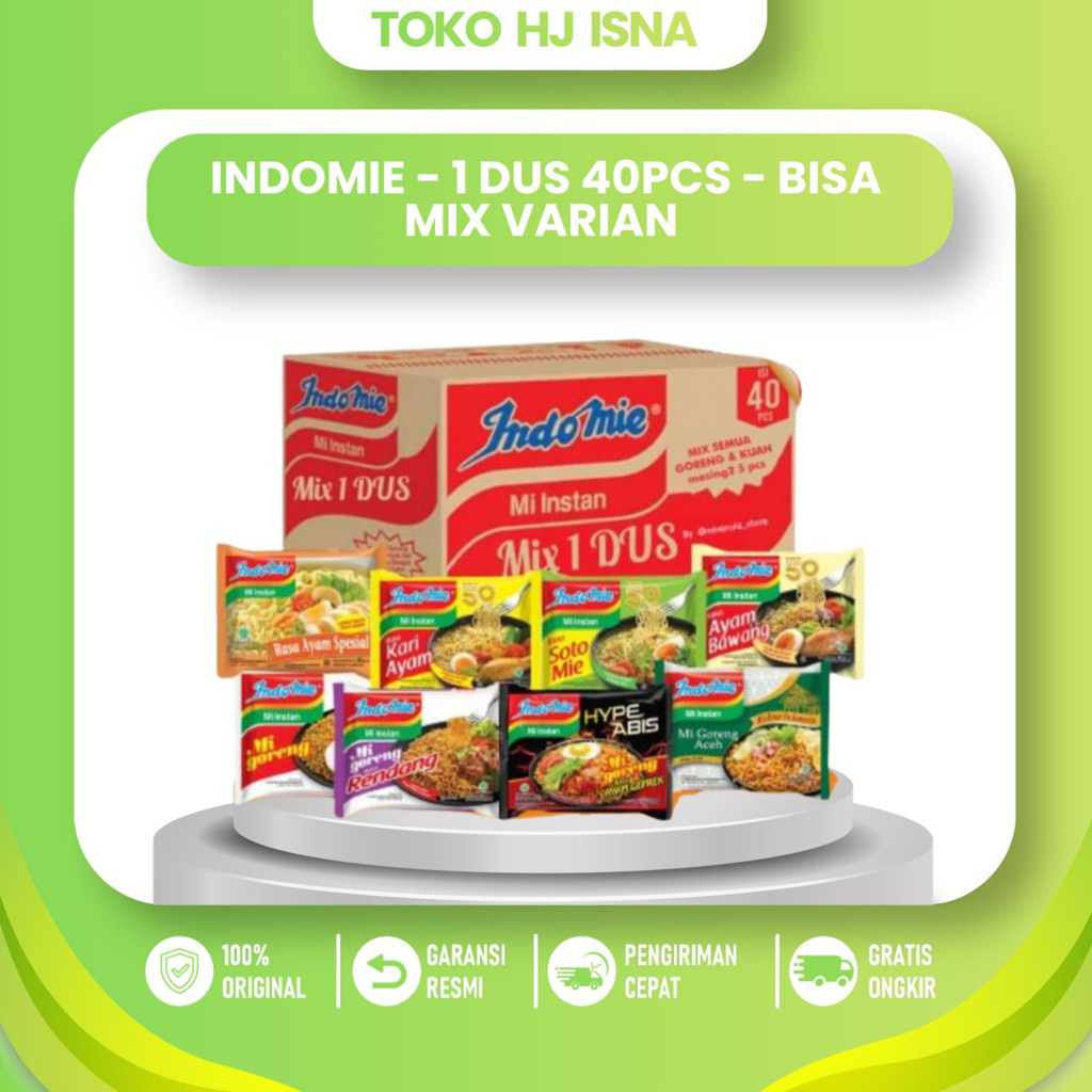 Indomie - 1 Dus 40 pcs - Bisa Mix Varian