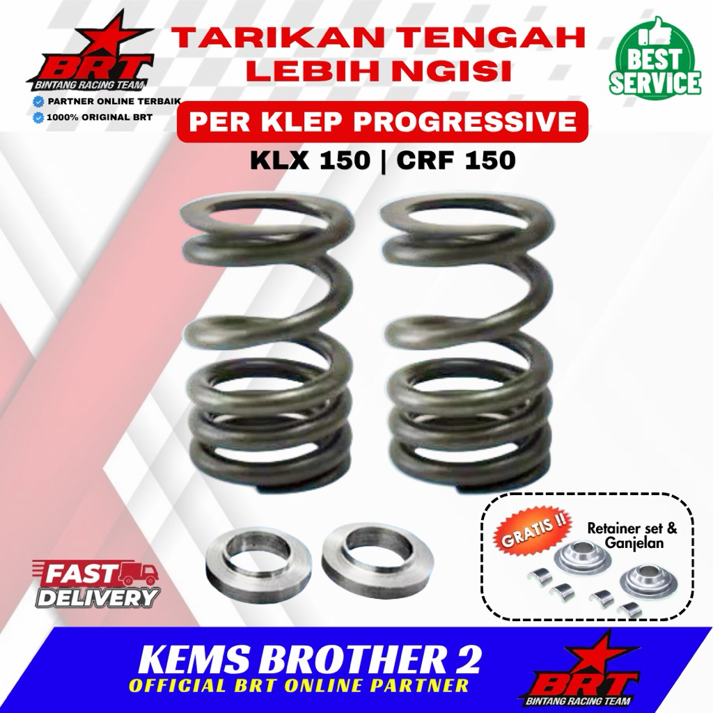PER KLEP PROGRESSIVE BRT  KLX DAN CRF PLUS RETAINER KLEP DAN GANJELAN ORIGINAL BRT