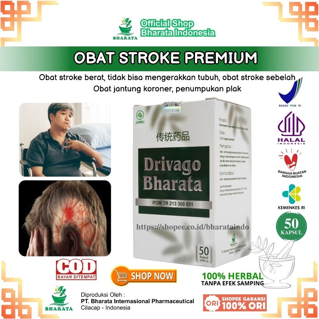 Obat stroke ringan BHARATA | obat herbal BHARATA