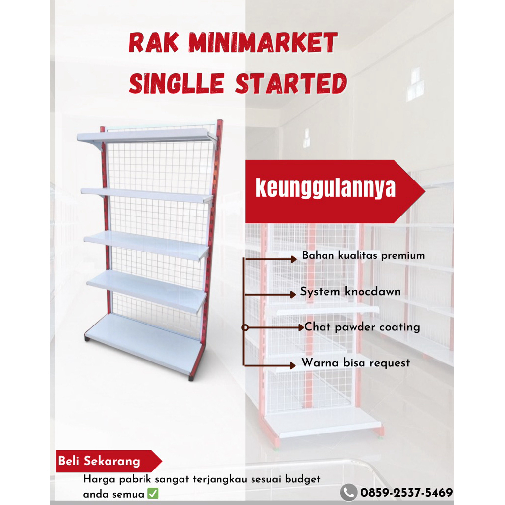 Rak Minimarket Single Star/ joint
