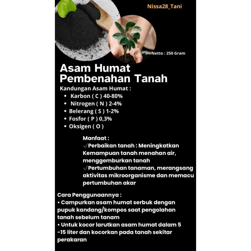 humic acid(asam humat 90%)