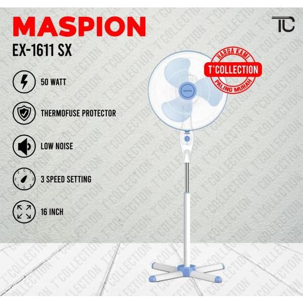 Maspion Kipas Angin Berdiri 16" Stand Fan EX-1611SX EX 1611 1611SX