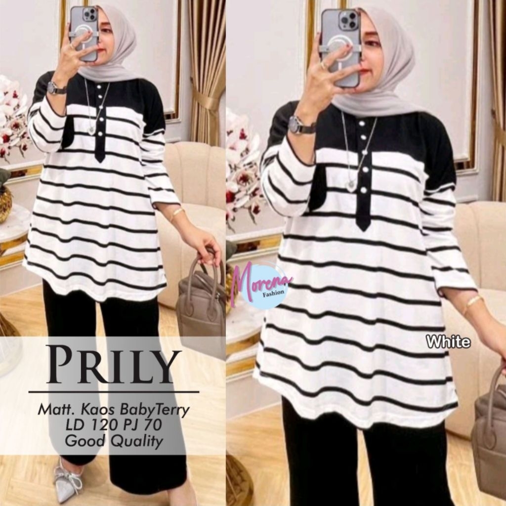 PRILY BLUS CASUAL WANITA/KAOS BABYTERRY PREMIUM HQ/LD 120 CM FIT XXL