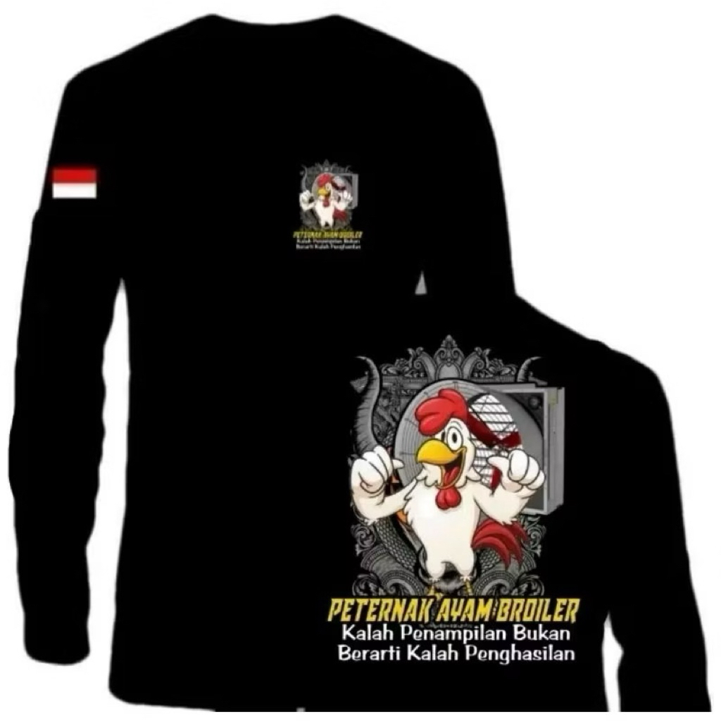 KAOS DISTRO LENGAN PANJANG PETERNAK AYAM BROILER