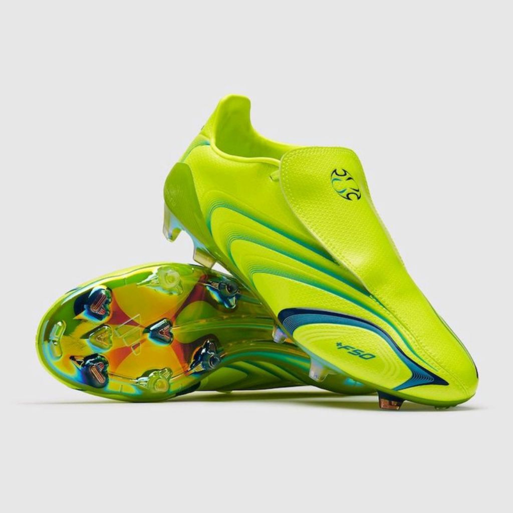 Sepatu Bola F50 Elite x Tunit FG - Lucid Lemon/Team Royal Blue/Lucid Aquamarine Olahraga
