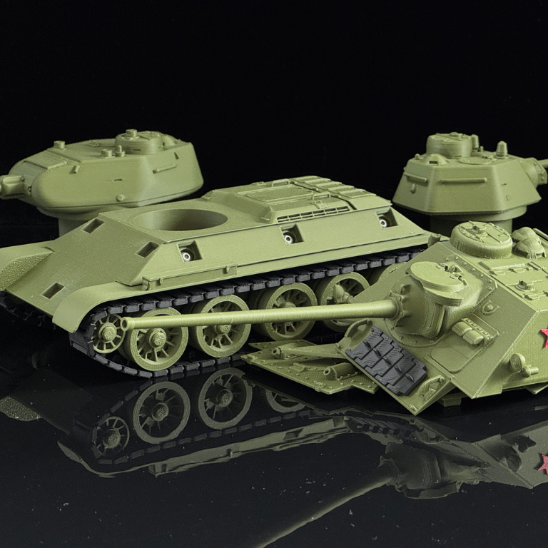 [miniin]3D Tank Soviet Modular 3in1 T-34-85 T34-76 SU-100 Skala 1:35 3D Print - Model Kit