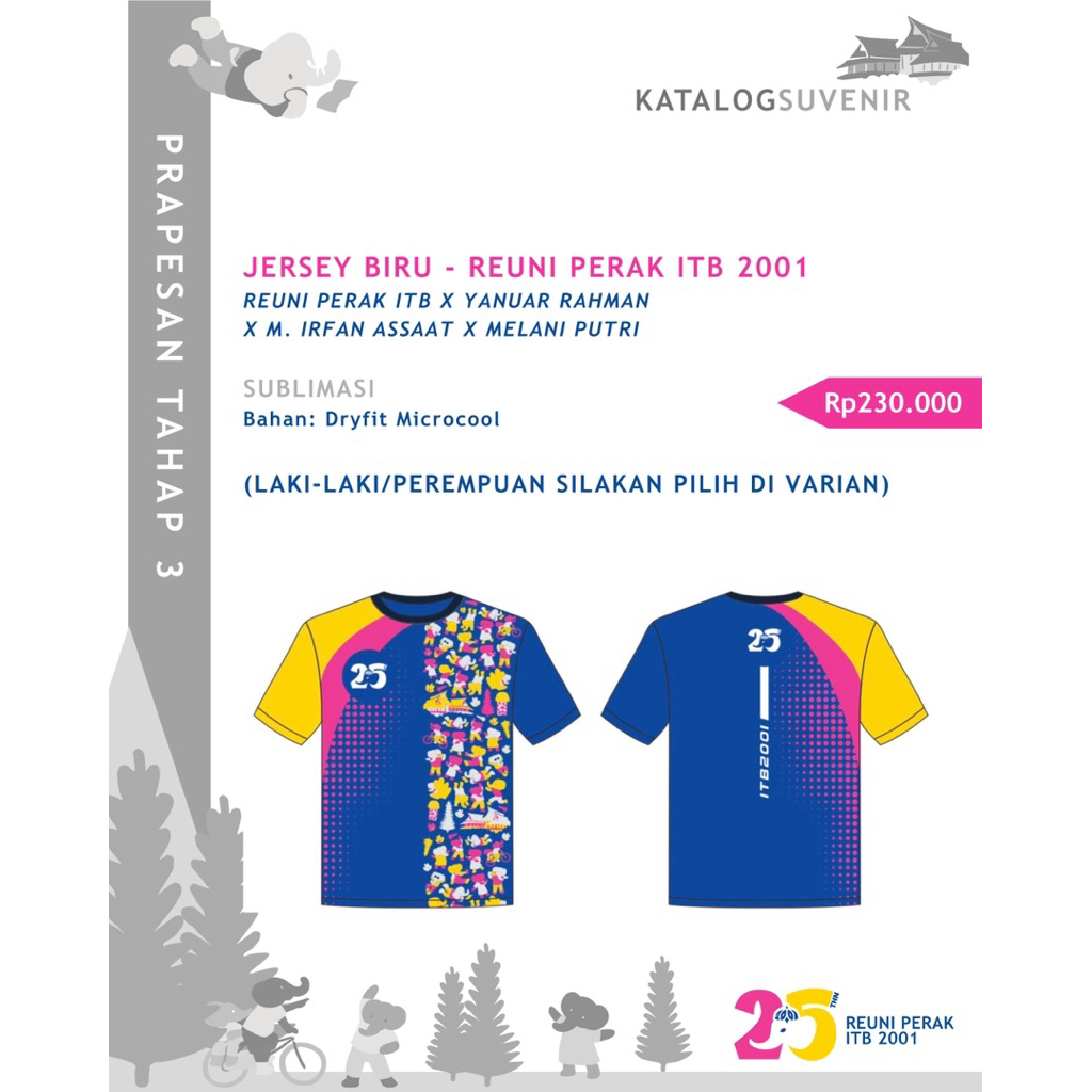 Jersey Biru - Reuni Perak ITB 2001