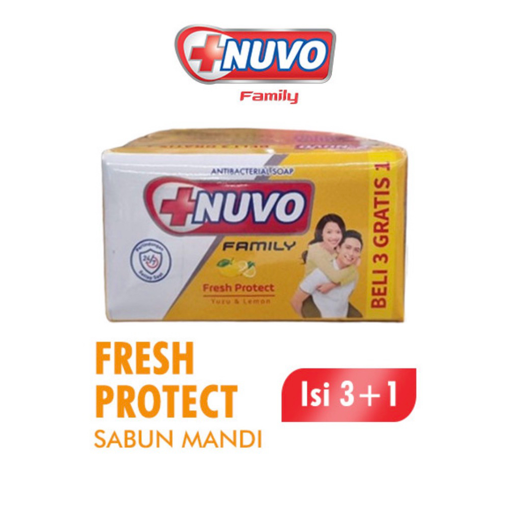 Nuvo sabun mandi batang isi 3+1