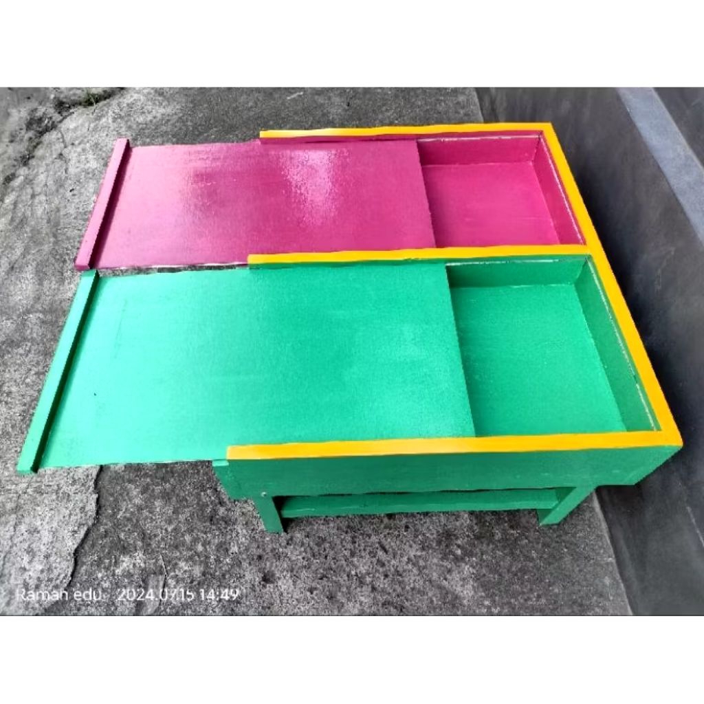 meja lipat preloved pasir edukasi anak