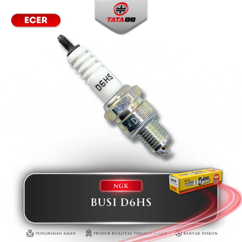 BUSI NGK D6HS [ECER] - Busi NGK D6HS Motor lama C70 C90
