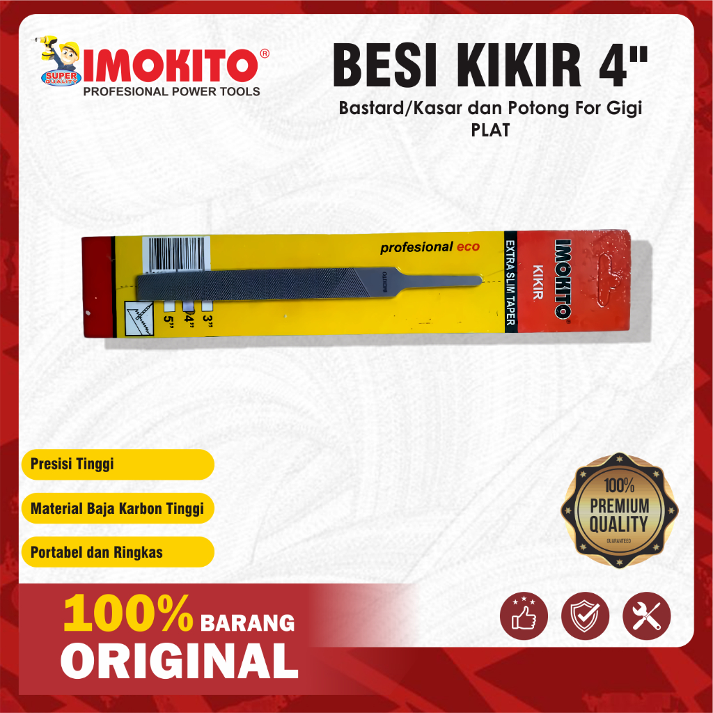 KIKIR FLAT BASTARD 4 INCH / KIKIR BESI PLAT LURUS KIKIR BESI ORIGINAL IMOKITO