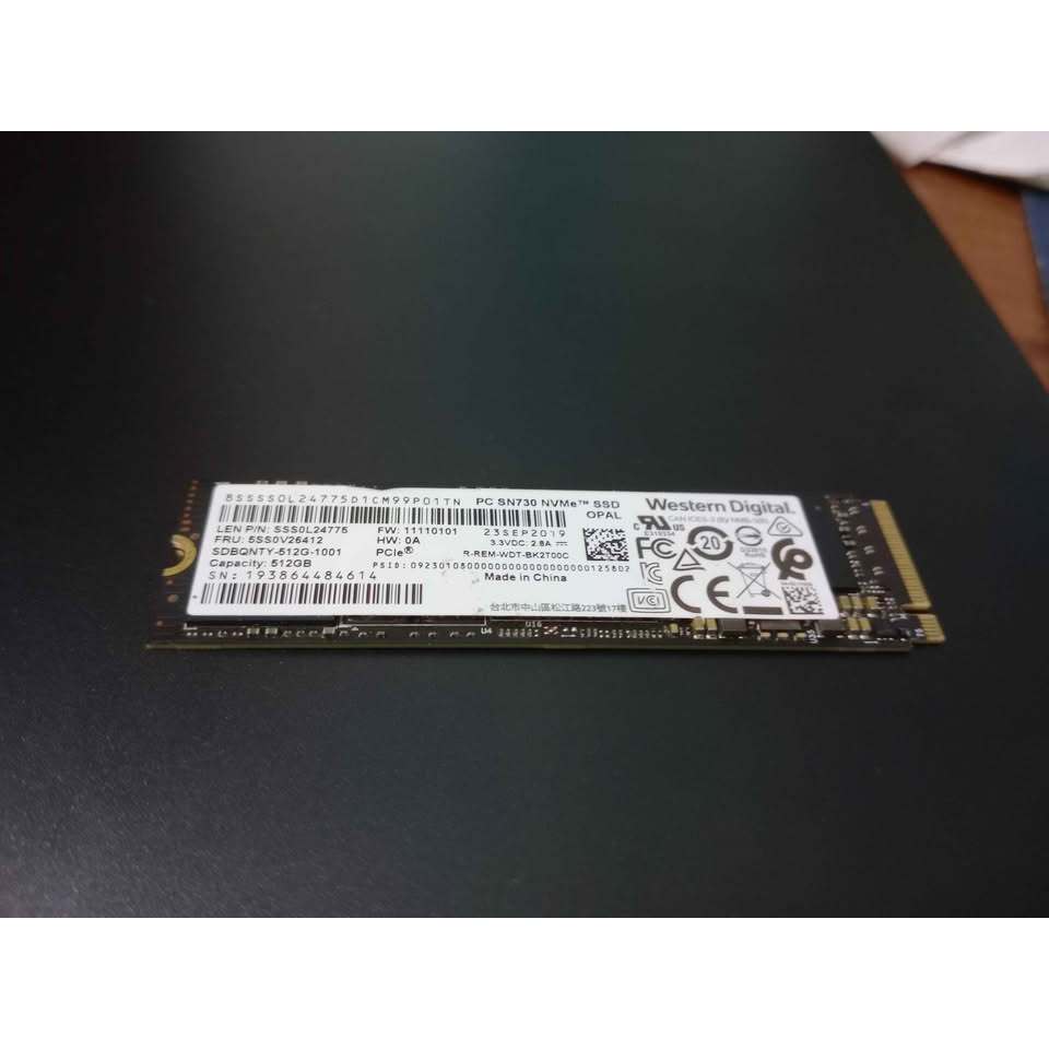 ssd nvme 512gb ori copotan merk WD sn720 kondisi masih bagus