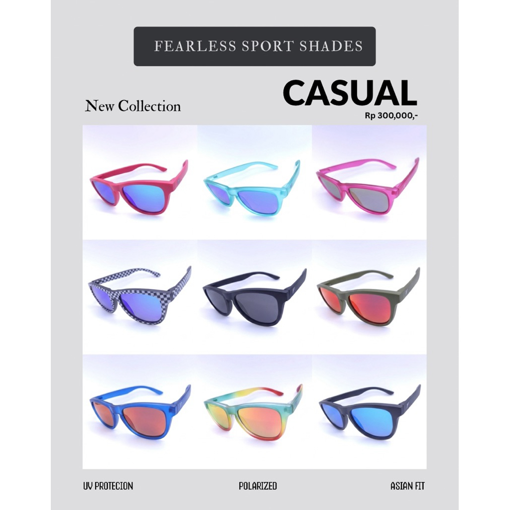 Fearless CASUAL uv protection Kacamata hitam olahraga liburan polarized Orginal