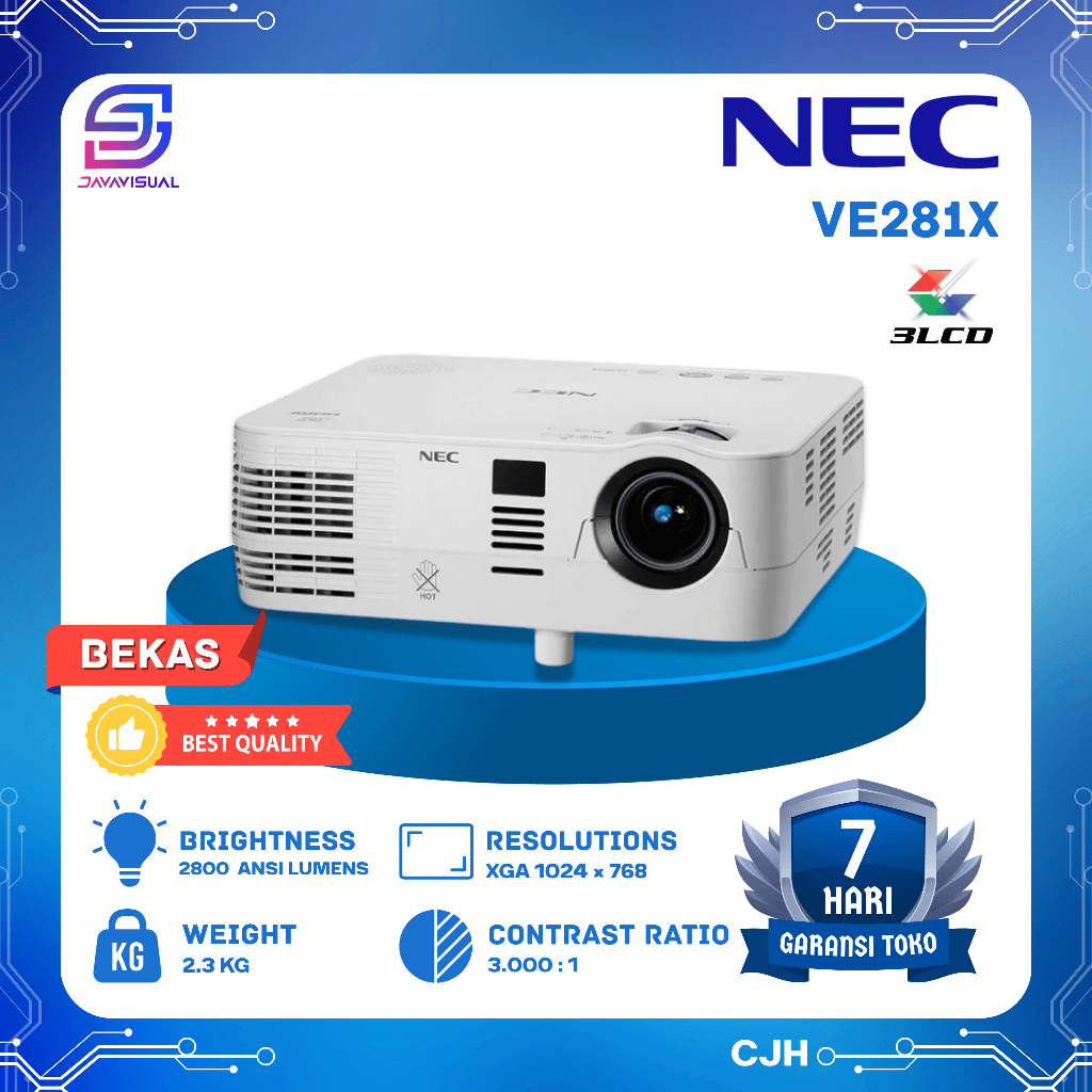[JaVis] Proyektor NEC VE281X XGA 2800 LUMENS DLP HDMI - Proyektor Second