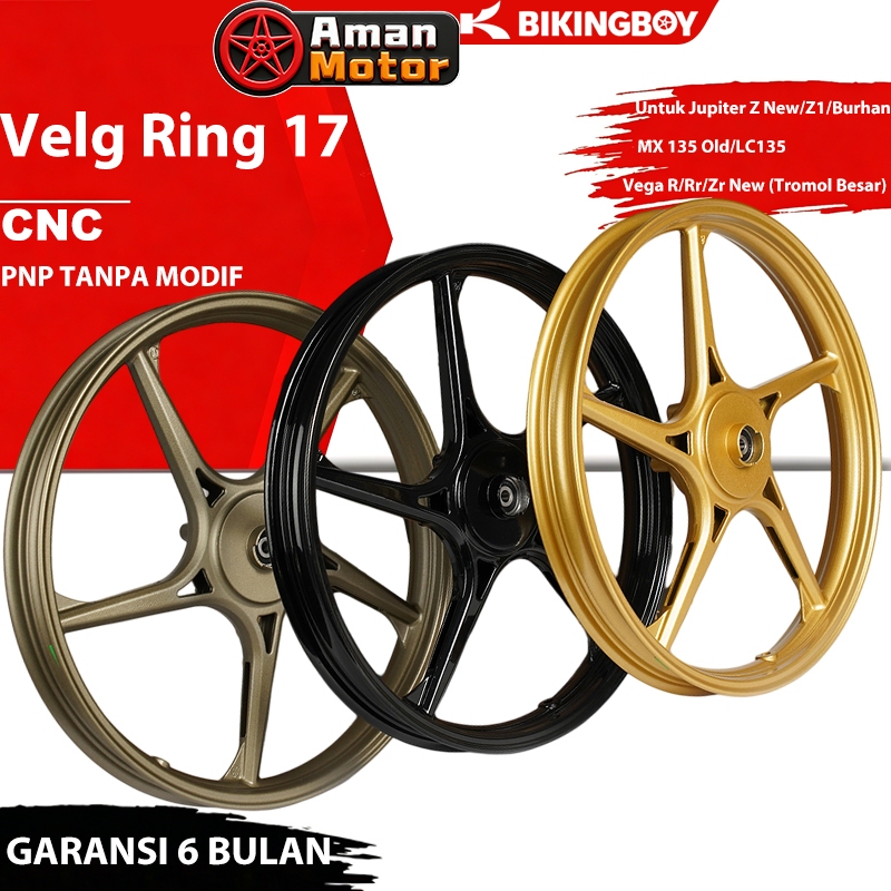 VELG BIKINGBOY PALANG 5 SP RING 17 Untuk Jupiter Z New/Z1/Burhan, MX 135 Old, Vega R/Rr/Zr New (Trom