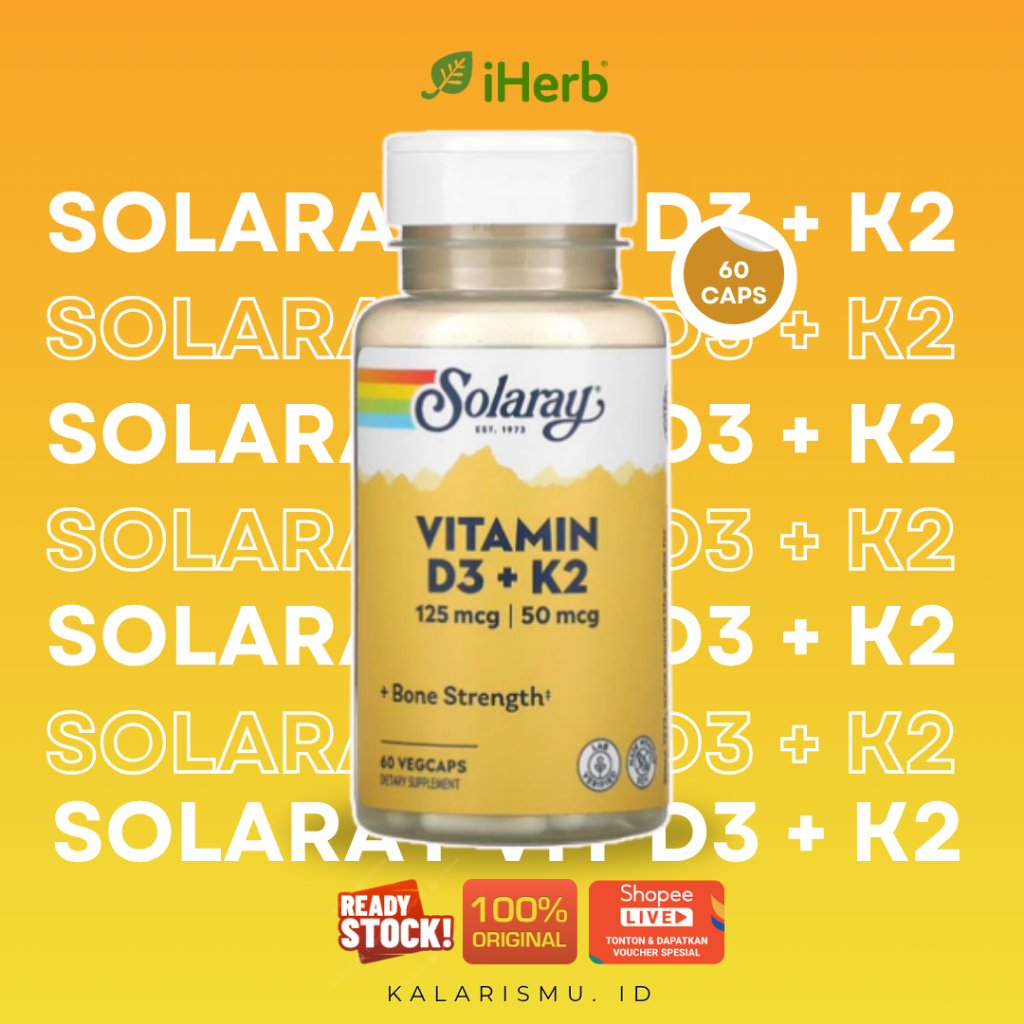 Solaray Vitamin D3 + K2 50mcg